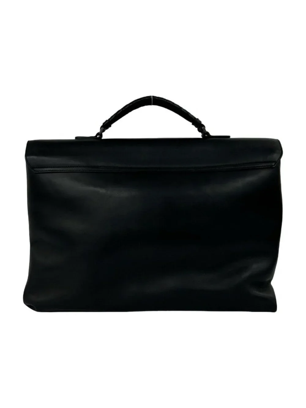 Bottega Veneta Intrecciato Leather Business Bag Document Bag Black